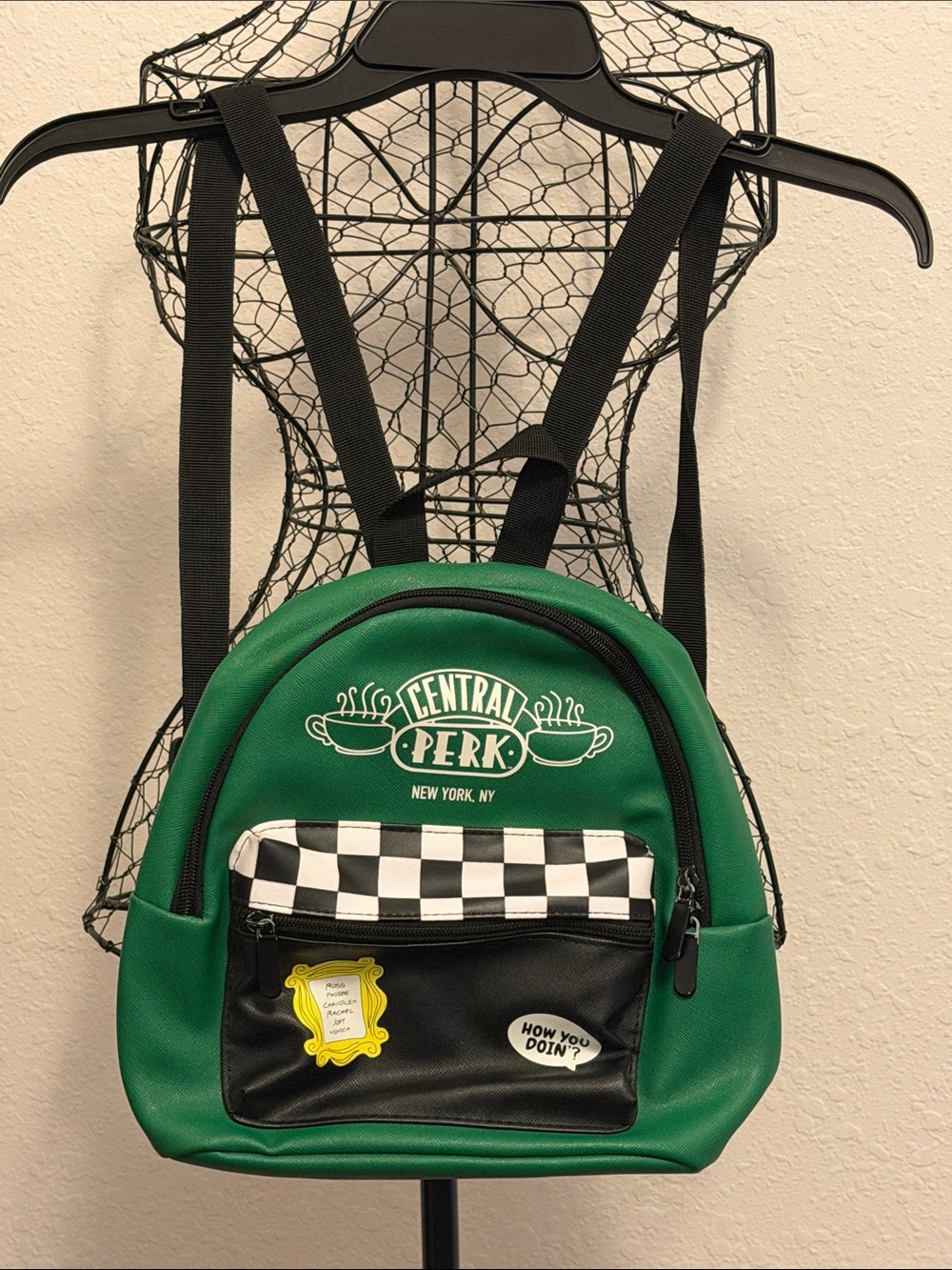 FRIENDS Green Central Perk Mini Backpack with Black Accents
